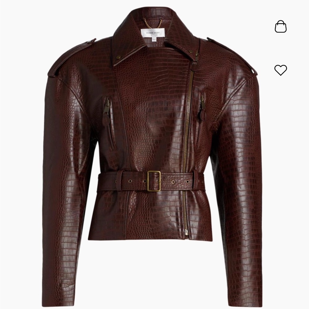 Ronny Kobo Collection Dark Brown Leather Jacket
